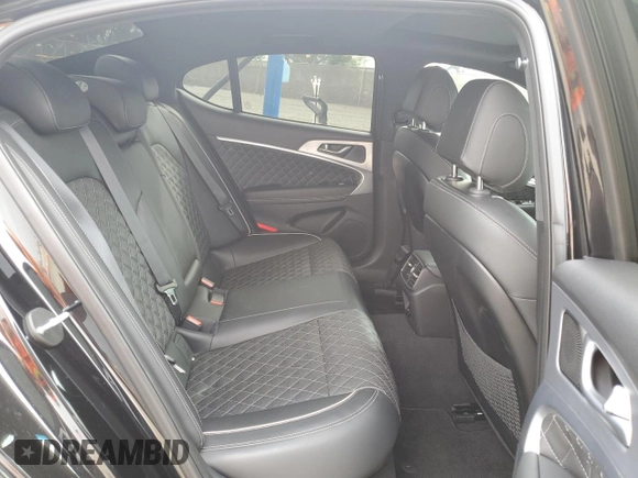 2020 Genesis G70 3.3T with VIN KMTG34LE5LU049746, listed as a Copart auction lot 59583214 with 35,704 mi miles and Salvage Title. Bid and sale history available at carsss.com. Image 10.