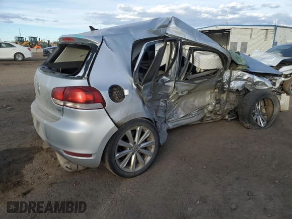 2013 Volkswagen Golf TDI with VIN WVWDM7AJ5DW131482, listed as a Copart auction lot 46535845 with 154,904 mi miles and Salvage title. Bid and sale history available at DreamBid. Image 3.