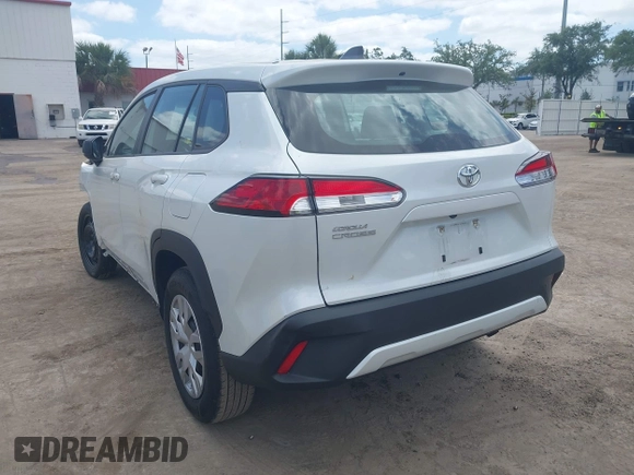 2022 Toyota Corolla Cross L with VIN 7MUAAAAGXNV019426, listed as a IAAI auction lot 42169842 with 46,185 mi miles and . Bid and sale history available at DreamBid. Image 3.