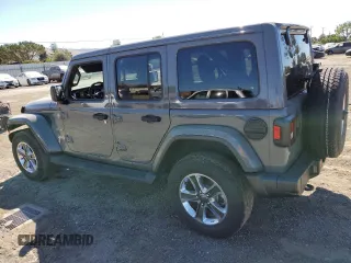 2020 Jeep Wrangler Unlimited Sahara with VIN 1C4HJXEG2LW329752, listed as a Copart auction lot 68563674 with 40,922 mi miles and Salvage Title. Bid and sale history available at carsss.com. Image 2.