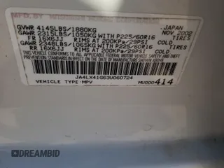 2003 Mitsubishi Outlander XLS with VIN JA4LX41G63U060724, listed as a Copart auction lot 75613604 with 51,058 mi miles and Salvage Title. Bid and sale history available at carsss.com. Image 13.