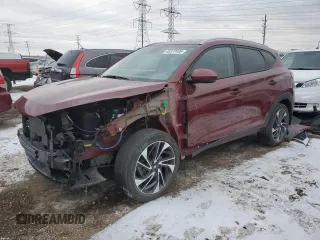 2020 Hyundai Tucson Sport with VIN KM8J3CAL2LU152697, listed as a Copart auction lot 88372495 with 52,327 mi miles and Salvage title. Bid and sale history available at DreamBid. Image 1.