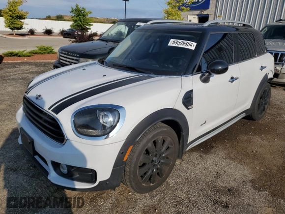 2018 MINI Countryman Cooper with VIN WMZYV5C37J3E02768, listed as a Copart auction lot 69599864 with 65,988 mi miles and Salvage Title. Bid and sale history available at carsss.com. Image 1.