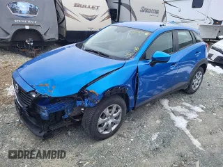 2017 Mazda CX-3 Sport with VIN JM1DKDB75H0141784, listed as a Copart auction lot 48358585 with 0 mi miles and Salvage Title. Bid and sale history available at carsss.com. Image 1.