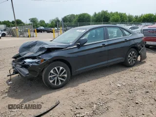 2023 Volkswagen Jetta S with VIN 3VW5M7BU3PM056599, listed as a Copart auction lot 59566655 with 14,009 mi miles and Salvage title. Bid and sale history available at DreamBid. Image 1.
