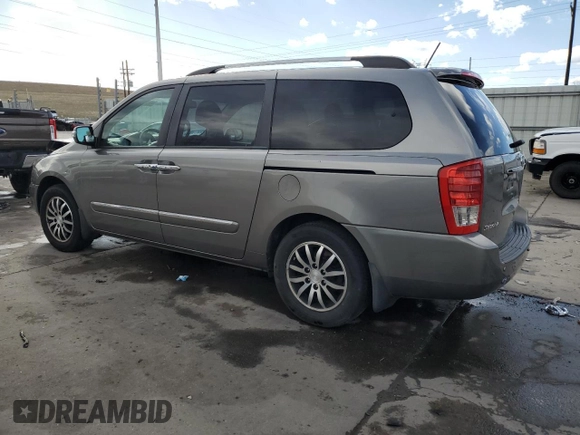 2012 Kia Sedona EX with VIN KNDMH4C76C6445077, listed as a Copart auction lot 49629305 with 184,377 mi miles and Salvage Title. Bid and sale history available at carsss.com. Image 2.