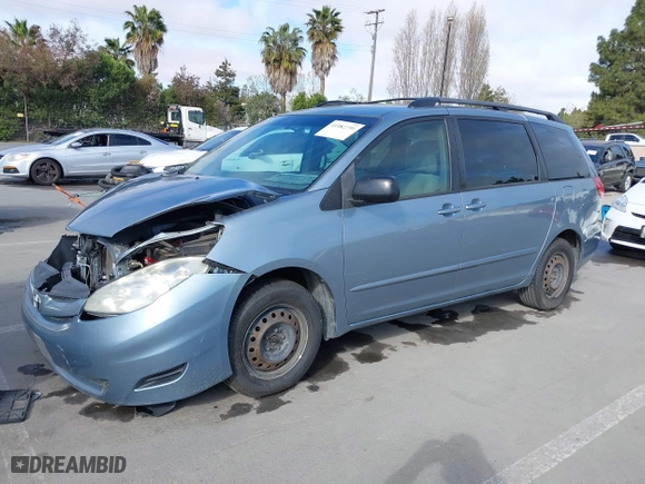 2010 Toyota Sienna CE with VIN 5TDKK4CC3AS327684, listed as a IAAI auction lot 41982390 with 219,359 mi miles. Bid and sale history available at carsss.com. Image 2.