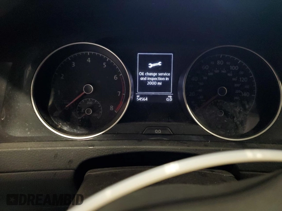 2019 Volkswagen Golf SportWagen S with VIN 3VW117AU0KM507425, listed as a Copart auction lot 77443114 with 54,564 mi miles and Salvage Title. Bid and sale history available at carsss.com. Image 9.