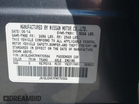 2015 Infiniti QX50 Journey z VIN JN1BJ0HR7FM770564, wystawiony jako IAAI lot #42139055 z przebiegiem 88 121 mil mil oraz . Historia ofert i sprzedaży dostępna na DreamBid. Obrazek 9.