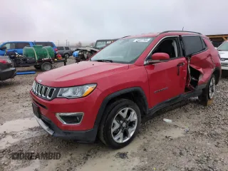 2021 Jeep Compass Limited with VIN 3C4NJDCB0MT527990, listed as a Copart auction lot 44637765 with 76,095 mi miles and Salvage Title. Bid and sale history available at carsss.com. Image 1.
