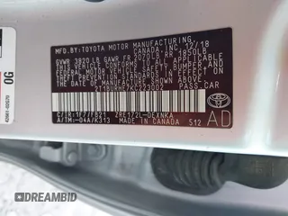 2019 Toyota Corolla L with VIN 2T1BURHE7KC223002, listed as a IAAI auction lot 41371130 with 251,534 mi miles and . Bid and sale history available at carsss.com. Image 9.