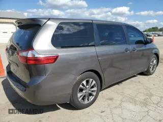 2017 Toyota Sienna L with VIN 5TDZZ3DC5HS818593, listed as a Copart auction lot 56942894 with 114,359 mi miles and Salvage Title. Bid and sale history available at DreamBid. Image 3.