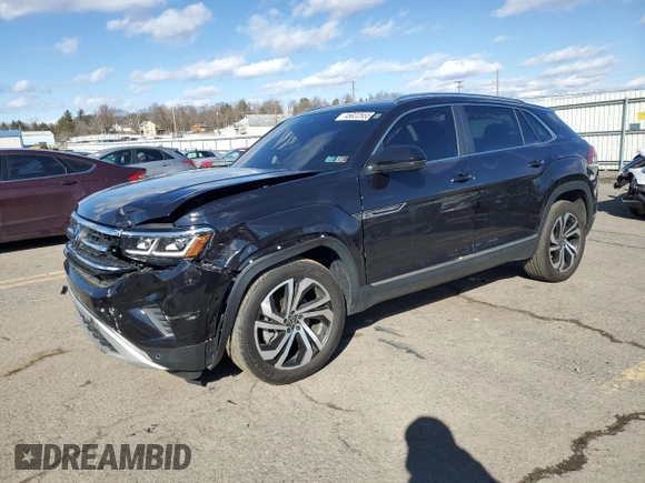 2023 Volkswagen Atlas SEL with VIN 1V2BE2CA8PC219239, listed as a Copart auction lot 45022555 with 22,770 mi miles and Salvage title. Bid and sale history available at DreamBid. Image 1.