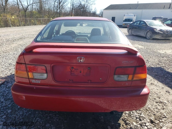1996 Honda Civic EX with VIN 1HGEJ8244TL051961, listed as a Copart auction lot 80167494 with 141,180 mi miles and Clean Title. Bid and sale history available at carsss.com. Image 6.