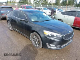 2014 Kia Cadenza Premium with VIN KNALN4D71E5132396, listed as a IAAI auction lot 41977031 with 114,714 mi miles. Bid and sale history available at carsss.com. Image 1.