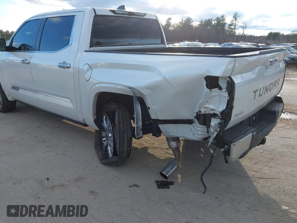2024 Toyota Tundra Capstone Hybrid with VIN 5TFVC5DB3RX062793, listed as a IAAI auction lot 40829567 with 15,683 mi miles and . Bid and sale history available at DreamBid. Image 6.
