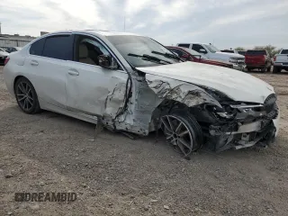 2019 BMW 3 Series 330i with VIN WBA5R1C57KAK09187, listed as a Copart auction lot 45050205 with 0 mi miles and Salvage Title. Bid and sale history available at carsss.com. Image 4.