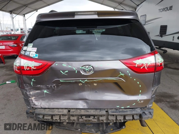 2015 Toyota Sienna LE AAS with VIN 5TDKK3DC8FS585957, listed as a IAAI auction lot 41888825 with 157,364 mi miles and . Bid and sale history available at DreamBid. Image 6.