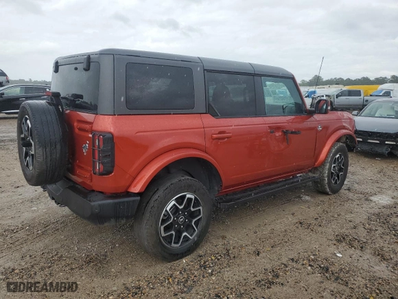 2023 Ford Bronco with VIN 1FMEE5BP2PLB61761, listed as a Copart auction lot 54497975 with 17,180 mi miles and Salvage Title. Bid and sale history available at carsss.com. Image 3.