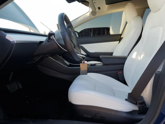 2018 Tesla Model 3 Long Range Battery with VIN 5YJ3E1EA1JF155696, listed as a Copart auction lot 46669995 with 84,055 mi miles and Salvage Title. Bid and sale history available at DreamBid. Image 7.