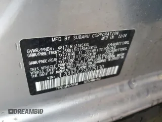 2025 Subaru Crosstrek Premium с VIN JF2GUHDC2SH225130, выставлен на аукционе Copart как лот 58493085 с пробегом 4 579 миль миль и На запчасти • Non repairable. История ставок и продаж доступна на DreamBid. Изображение 13.