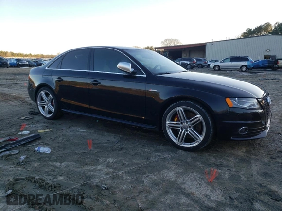2010 Audi S4 Premium Plus with VIN WAUDGAFL9AA017716, listed as a Copart auction lot 45146875 with 0 mi miles and Salvage Title. Bid and sale history available at carsss.com. Image 4.