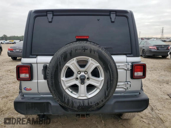 2022 Jeep Wrangler Unlimited Sport S with VIN 1C4HJXDG5NW239967, listed as a Copart auction lot 42630375 with 65,568 mi miles and Salvage Title. Bid and sale history available at carsss.com. Image 6.