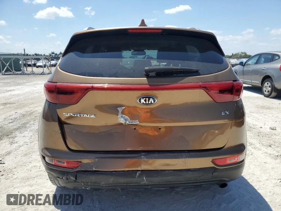 2017 Kia Sportage EX with VIN KNDPN3ACXH7169164, listed as a Copart auction lot 53031165 with 51,793 mi miles and Salvage Title. Bid and sale history available at carsss.com. Image 6.