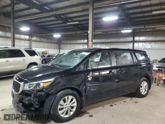 2016 Kia Sedona L with VIN KNDMA5C13G6184549, listed as a Copart auction lot 48120105 with 59,786 mi miles and Salvage Title. Bid and sale history available at DreamBid. Image 1.
