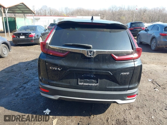 2021 Honda CR-V EX with VIN 2HKRW2H54MH611854, listed as a IAAI auction lot 41437376 with 56,377 mi miles. Bid and sale history available at carsss.com. Image 16.