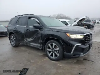 2025 Honda Pilot Touring with VIN 5FNYG2H76SB009916, listed as a Copart auction lot 43832285 with 2,998 mi miles and Salvage Title. Bid and sale history available at carsss.com. Image 4.
