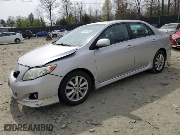 2010 Toyota Corolla with VIN 2T1BU4EEXAC457317, listed as a Copart auction lot 51596195 with 203,296 mi miles and Salvage Title. Bid and sale history available at carsss.com. Image 1.