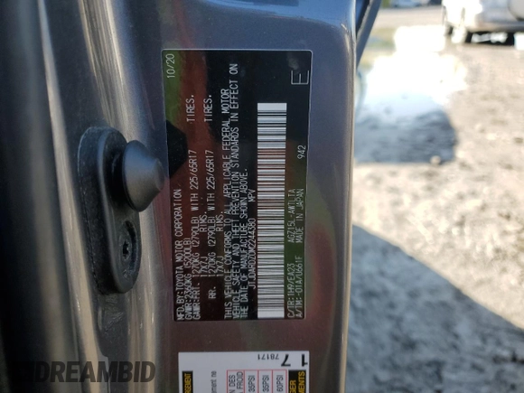 2021 Lexus NX 300 with VIN JTJDARDZ0M2244380, listed as a Copart auction lot 56367215 with 40,415 mi miles and Salvage title. Bid and sale history available at DreamBid. Image 14.