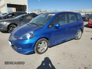 2008 Honda Fit Sport with VIN JHMGD37628S048693, listed as a Copart auction lot 46798075 with 0 mi miles and Salvage Title. Bid and sale history available at carsss.com. Image 1.