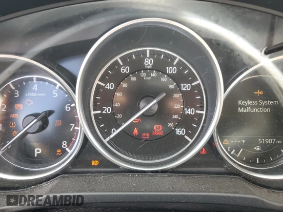 2019 Mazda CX-5 Touring with VIN JM3KFACM5K0693931, listed as a Copart auction lot 51599685 with 51,907 mi miles and Non Repairable. Bid and sale history available at carsss.com. Image 9.