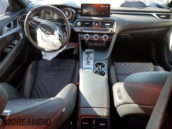 2023 Genesis G70 3.3T with VIN KMTG54TE9PU110984, listed as a Copart auction lot 79218944 with 16,702 mi miles and Salvage title. Bid and sale history available at DreamBid. Image 8.