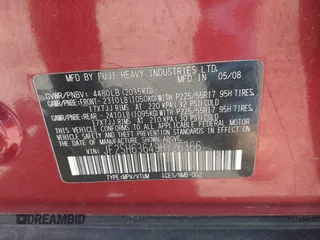 2009 Subaru Forester X with VIN JF2SH63649H726366, listed as a IAAI auction lot 42271256 with 209,342 mi miles and . Bid and sale history available at DreamBid. Image 9.