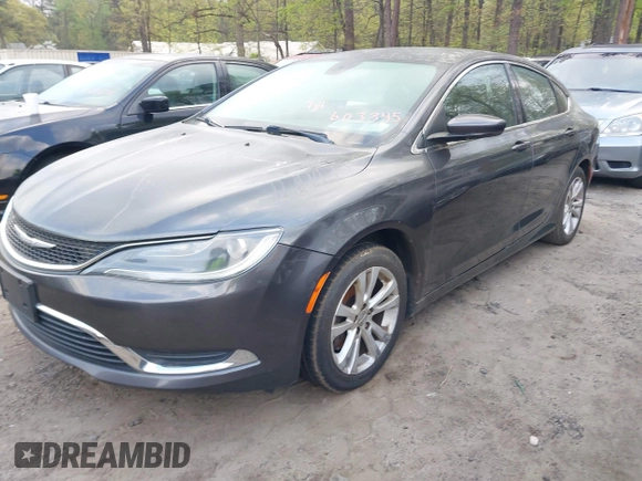 2015 Chrysler 200 Limited with VIN 1C3CCCAB4FN603345, listed as a IAAI auction lot 41960717 with 175,737 mi miles. Bid and sale history available at carsss.com. Image 2.