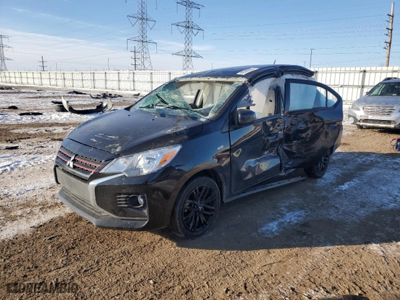 2022 Mitsubishi Mirage G4 ES with VIN ML32FUFJ2NHF07091, listed as a Copart auction lot 46299345 with 0 mi miles and Salvage Title. Bid and sale history available at carsss.com. Image 1.