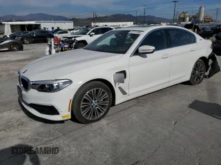 2019 BMW 5 Series 530e iPerformance with VIN WBAJA9C55KB393219, listed as a Copart auction lot 47777745 with 23,845 mi miles and Salvage Title. Bid and sale history available at carsss.com. Image 1.