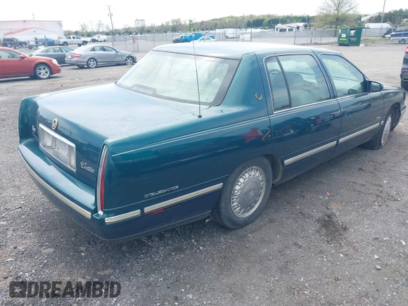 1999 Cadillac DeVille DHS z VIN 1G6KE54Y9XU766791, wystawiony jako IAAI lot #42005553 z przebiegiem 140 515 mil mil oraz . Historia ofert i sprzedaży dostępna na DreamBid. Obrazek 4.