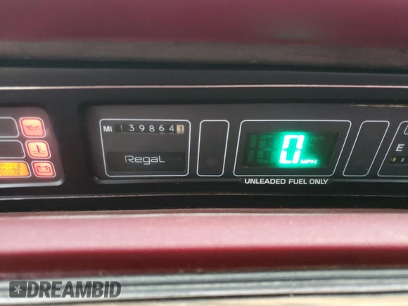 1990 Buick Regal with VIN 2G4WB14L0L1452307, listed as a Copart auction lot 85459214 with 139,864 mi miles and Clean Title. Bid and sale history available at DreamBid. Image 9.