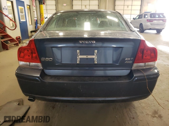2006 Volvo S60 2.5T with VIN YV1RH592862554749, listed as a Copart auction lot 53538585 with 86,040 mi miles and Clean Title. Bid and sale history available at carsss.com. Image 6.