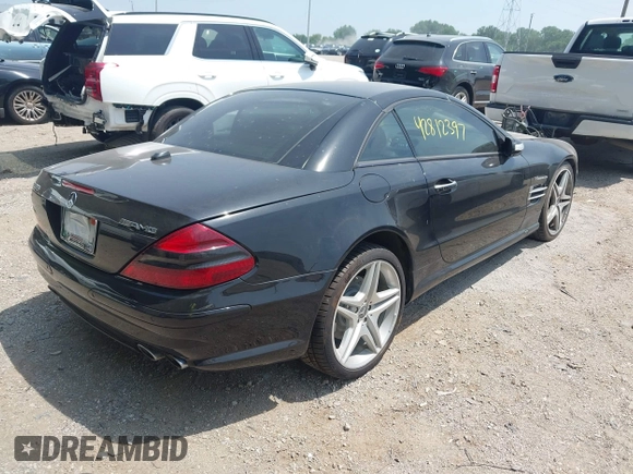 2005 Mercedes-Benz SL 55 AMG with VIN WDBSK74F85F101039, listed as a IAAI auction lot 42812397 with 76,452 mi miles and . Bid and sale history available at DreamBid. Image 4.