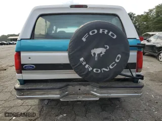 1995 Ford Bronco Custom with VIN 1FMEU15H6SLA81758, listed as a Copart auction lot 74821064 with 0 mi miles and Salvage Title. Bid and sale history available at carsss.com. Image 6.