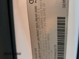 2021 Audi A5 Sportback Premium Plus z VIN WAUCBCF50MA020175, wystawiony jako Copart lot #41751465 z przebiegiem Nie podano mil oraz Szkoda całkowita • Salvage title. Historia ofert i sprzedaży dostępna na DreamBid. Obrazek 12.