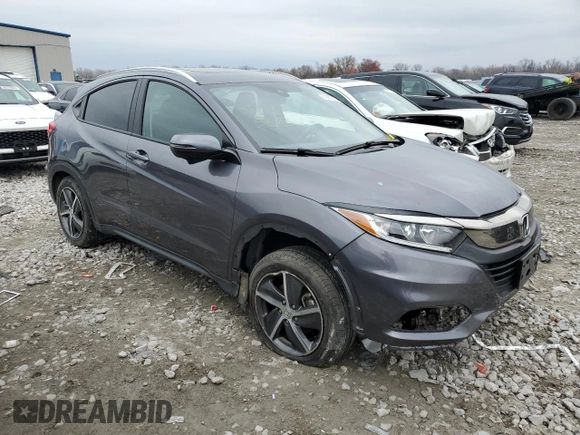 2021 Honda HR-V EX with VIN 3CZRU6H56MM742608, listed as a Copart auction lot 81403134 with 76,330 mi miles and Salvage Title. Bid and sale history available at carsss.com. Image 4.