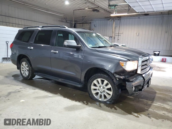 2012 Toyota Sequoia Platinum with VIN 5TDDY5G10CS061713, listed as a Copart auction lot 83435424 with 246,330 mi miles and Salvage Title. Bid and sale history available at carsss.com. Image 4.