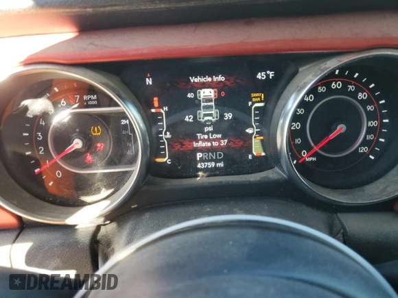 2021 Jeep Wrangler Rubicon z VIN 1C4HJXCG6MW688865, wystawiony jako Copart lot #53701935 z przebiegiem 43 759 mil mil oraz Szkoda całkowita • Salvage title. Historia ofert i sprzedaży dostępna na DreamBid. Obrazek 9.