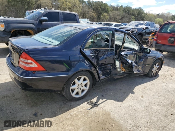 2003 Mercedes-Benz C 240 with VIN WDBRF61JX3A513527, listed as a Copart auction lot 49860405 with 95,524 mi miles and Salvage title. Bid and sale history available at DreamBid. Image 3.